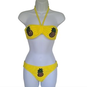 NEW! Unique Pineapple Delight 🍍 Yellow Bikini